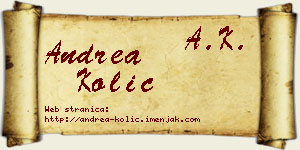 Andrea Kolić vizit kartica